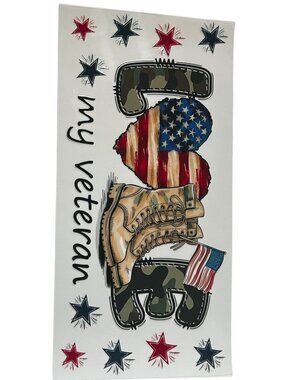 Love My Veteran Patriotic Cup Wrap